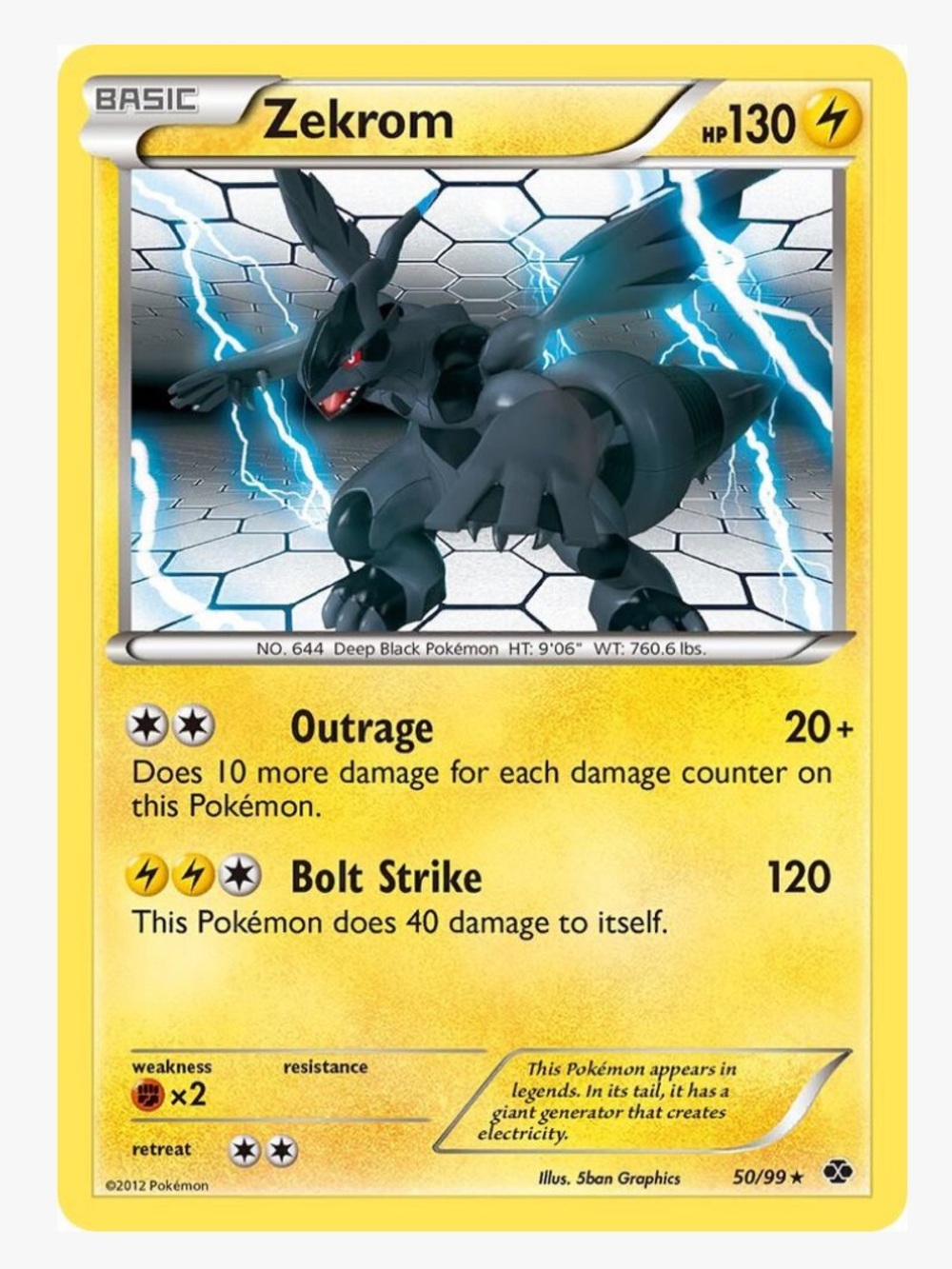 Zekrom Next Destinies Pokemon Trading Card